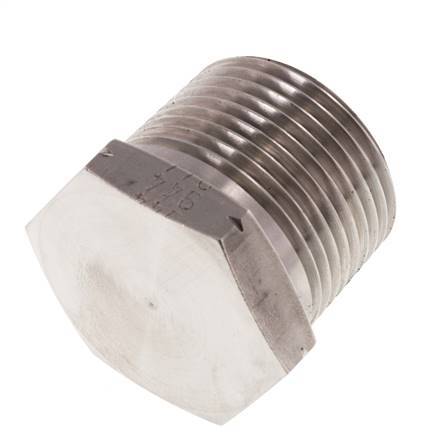 1'' NPT Buitendraad RVS Plug met Buitenzeskant 140 Bar