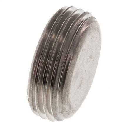 1'' RVS Plug met Binnenzeskant zonder kraag 40 Bar