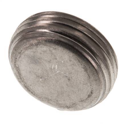 1'' RVS Plug met Binnenzeskant zonder kraag 40 Bar