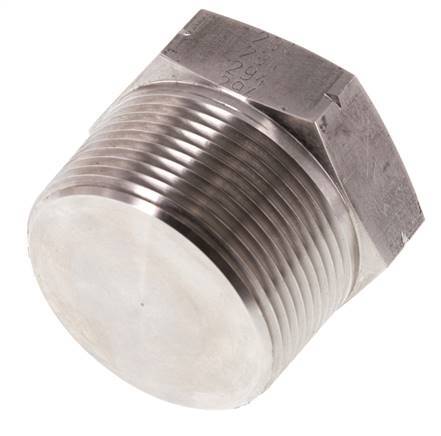 1 1/2'' NPT Buitendraad RVS Plug met Buitenzeskant 70 Bar