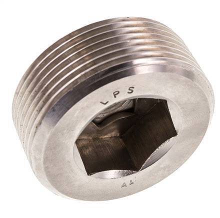 1 1/2'' RVS Plug met Binnenzeskant zonder kraag 40 Bar