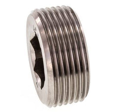 1 1/4'' RVS Plug met Binnenzeskant zonder kraag 40 Bar