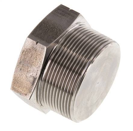 2'' NPT Buitendraad RVS Plug met Buitenzeskant 70 Bar