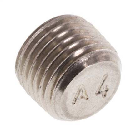 M10x1 RVS Plug met Binnenzeskant zonder kraag (Conisch) 40 Bar
