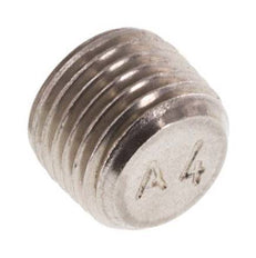 M10x1 RVS Plug met Binnenzeskant zonder kraag (Conisch) 40 Bar