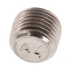 M10x1 RVS Plug met Binnenzeskant zonder kraag (Conisch) 40 Bar