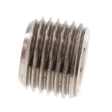 M10x1 RVS Plug met Binnenzeskant zonder kraag (Conisch) 40 Bar