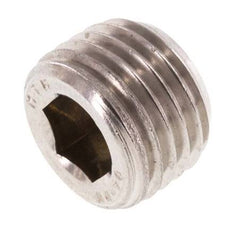 M14x1.5 RVS Plug met Binnenzeskant zonder kraag (Conisch) 40 Bar
