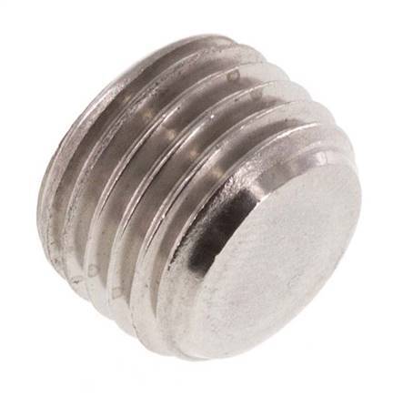 M14x1.5 RVS Plug met Binnenzeskant zonder kraag (Conisch) 40 Bar