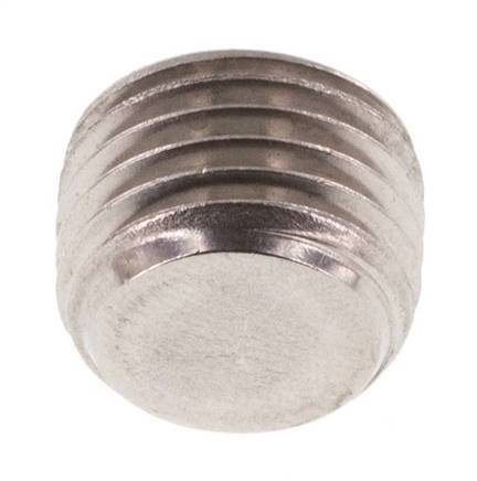 M14x1.5 RVS Plug met Binnenzeskant zonder kraag (Conisch) 40 Bar