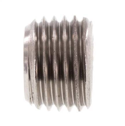 M14x1.5 RVS Plug met Binnenzeskant zonder kraag (Conisch) 40 Bar