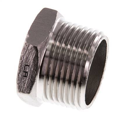 1'' NPT Buitendraad RVS Plug met Buitenzeskant 16 Bar