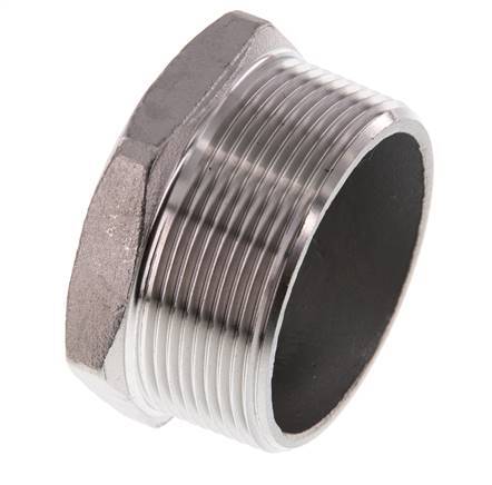 2'' NPT Buitendraad RVS Plug met Buitenzeskant 16 Bar