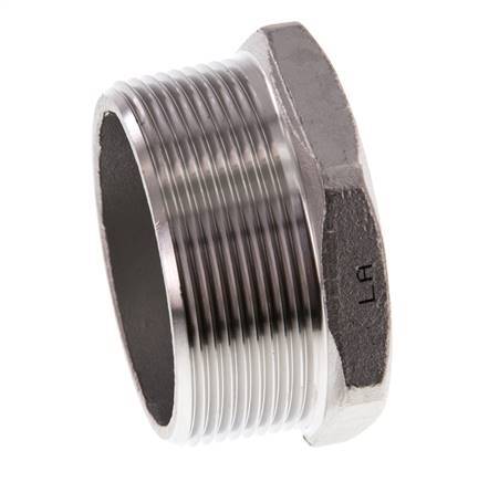 2'' NPT Buitendraad RVS Plug met Buitenzeskant 16 Bar