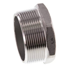 2'' NPT Buitendraad RVS Plug met Buitenzeskant 16 Bar