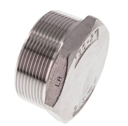 2'' NPT Buitendraad RVS Plug met Buitenzeskant 16 Bar
