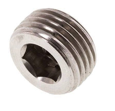 G 1/2'' RVS Plug met Binnenzeskant zonder kraag 40 Bar