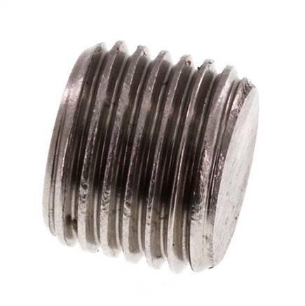 G 1/4'' RVS Plug met Binnenzeskant zonder kraag 40 Bar