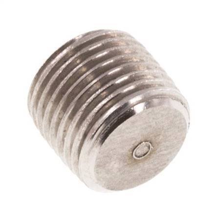 G 1/8'' RVS Plug met Binnenzeskant zonder kraag 40 Bar