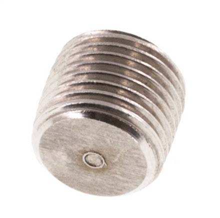G 1/8'' RVS Plug met Binnenzeskant zonder kraag 40 Bar
