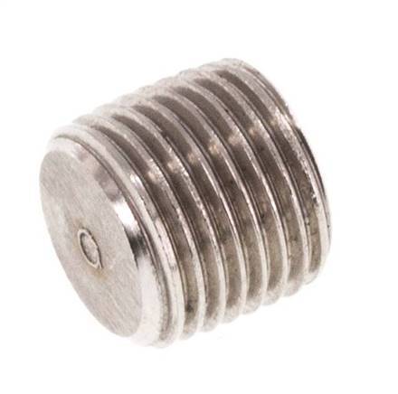 G 1/8'' RVS Plug met Binnenzeskant zonder kraag 40 Bar