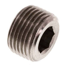 G 3/8'' RVS Plug met Binnenzeskant zonder kraag 40 Bar