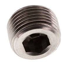 G 3/8'' RVS Plug met Binnenzeskant zonder kraag 40 Bar
