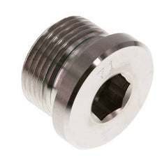 G 3/4'' Buitendraad RVS Plug met Binnenzeskant en FKM Afdichting 400 Bar