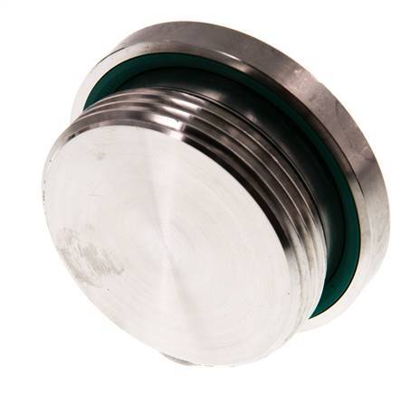 G 1 1/2'' Buitendraad RVS Plug met Binnenzeskant en FKM Afdichting 250 Bar