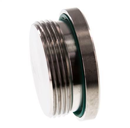G 1 1/2'' Buitendraad RVS Plug met Binnenzeskant en FKM Afdichting 250 Bar