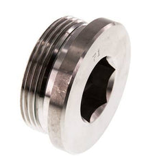G 1 1/2'' Buitendraad RVS Plug met Binnenzeskant en FKM Afdichting 250 Bar