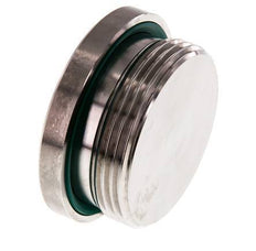 G 1 1/2'' Buitendraad RVS Plug met Binnenzeskant en FKM Afdichting 250 Bar