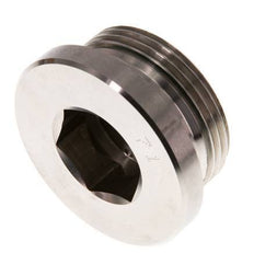 G 1 1/4'' Buitendraad RVS Plug met Binnenzeskant en FKM Afdichting 250 Bar