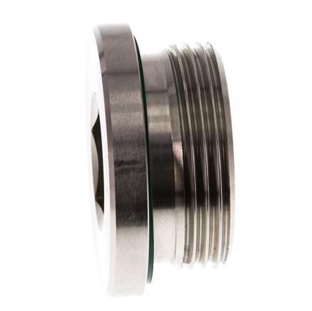 G 1 1/4'' Buitendraad RVS Plug met Binnenzeskant en FKM Afdichting 250 Bar