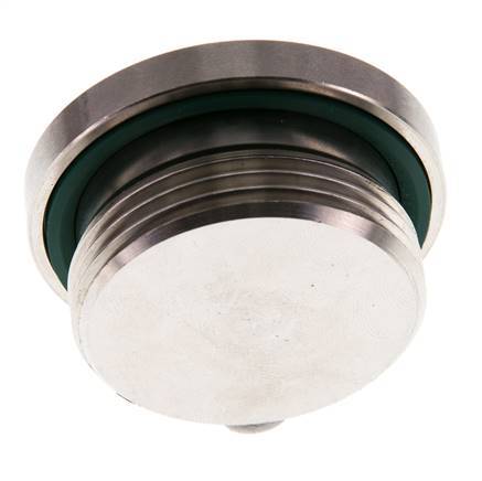 G 1 1/4'' Buitendraad RVS Plug met Binnenzeskant en FKM Afdichting 250 Bar