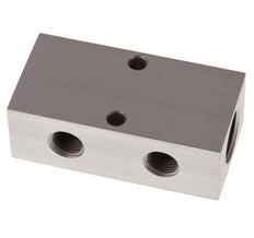 2xG 1/2'' x 2xG 1/4'' Aluminium Verdeelblok Eenzijdig 16 Bar