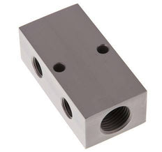 2xG 1/2'' x 2xG 1/4'' Aluminium Verdeelblok Eenzijdig 16 Bar