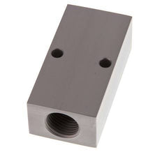 2xG 1/2'' x 2xG 1/4'' Aluminium Verdeelblok Eenzijdig 16 Bar