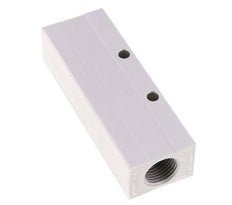 2xG 1/2'' x 3xG 1/4'' Aluminium Verdeelblok Eenzijdig 16 Bar