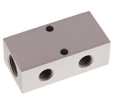 2xG 1/2'' x 4xG 1/4'' Aluminium Distributor Block Double-sided 16 Bar