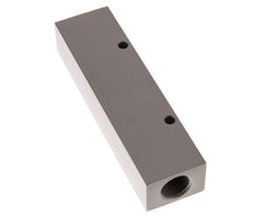 2xG 1/2'' x 4xG 1/4'' Aluminium Verdeelblok Eenzijdig 16 Bar