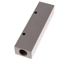 2xG 1/2'' x 4xG 1/4'' Aluminium Verdeelblok Eenzijdig 16 Bar