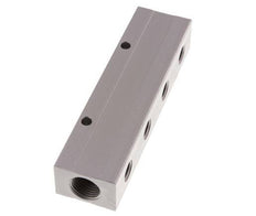 2xG 1/2'' x 8xG 1/4'' Aluminium Verdeelblok Dubbelzijdig 16 Bar