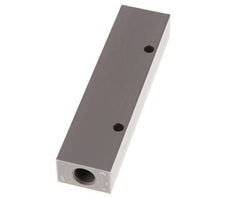 2xG 1/4'' x 4xG 1/8'' Aluminium Verdeelblok Eenzijdig 16 Bar