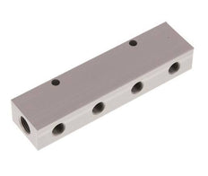 2xG 1/4'' x 8xG 1/8'' Aluminium Verdeelblok Dubbelzijdig 16 Bar