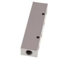 2xG 1/4'' x 8xG 1/8'' Aluminium Verdeelblok Dubbelzijdig 16 Bar