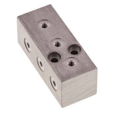 1xG 1/8'' x 9xM3 Aluminium Distributor Block One-sided 16 Bar