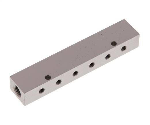 2xG 1/8'' x 12xM5 Aluminium Distributor Block Double-sided 16 Bar