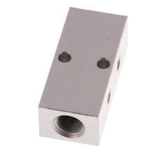 2xG 1/8'' x 2xM5 Aluminium Verdeelblok Eenzijdig 16 Bar