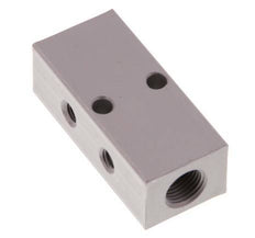 2xG 1/8'' x 4xM5 Aluminium Verdeelblok Dubbelzijdig 16 Bar